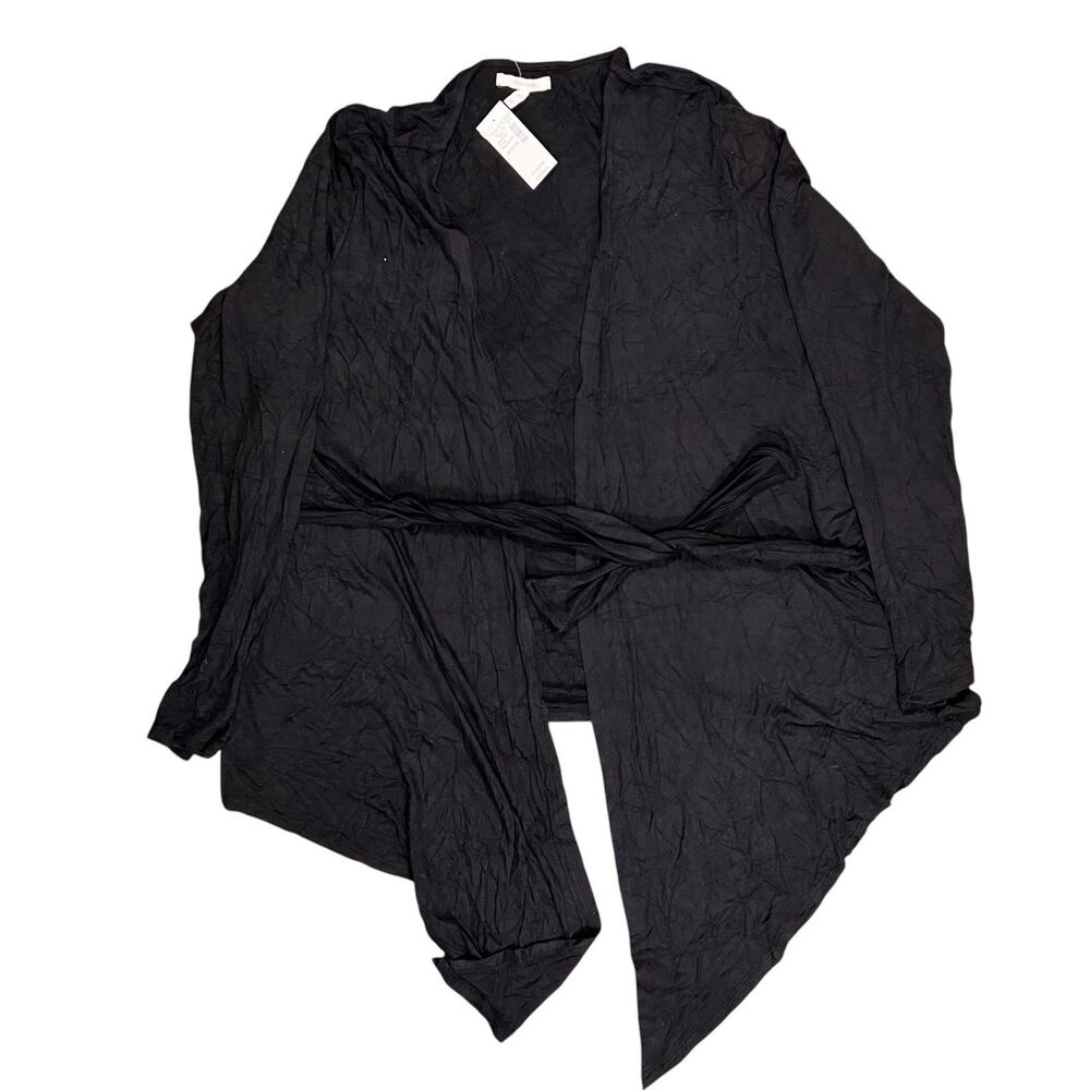 NWT Maurices Women Black Kimono Medium Granny Style